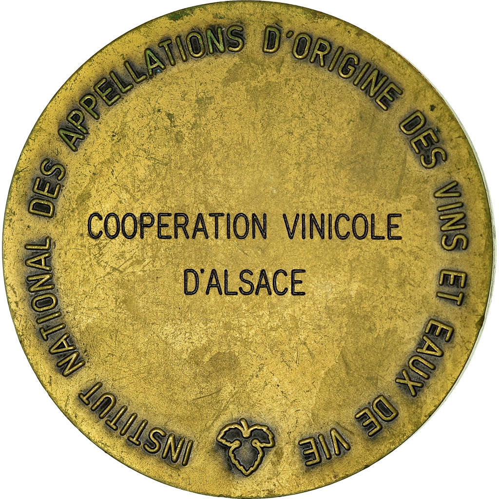 France, Medal, Cinquantenaire A.O.C, Coopération Vinicole d'Alsace, 1985