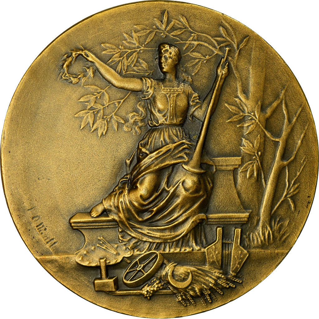 France, Medal, Art Nouveau, Agriculture, Mattei, MS(63), Bronze