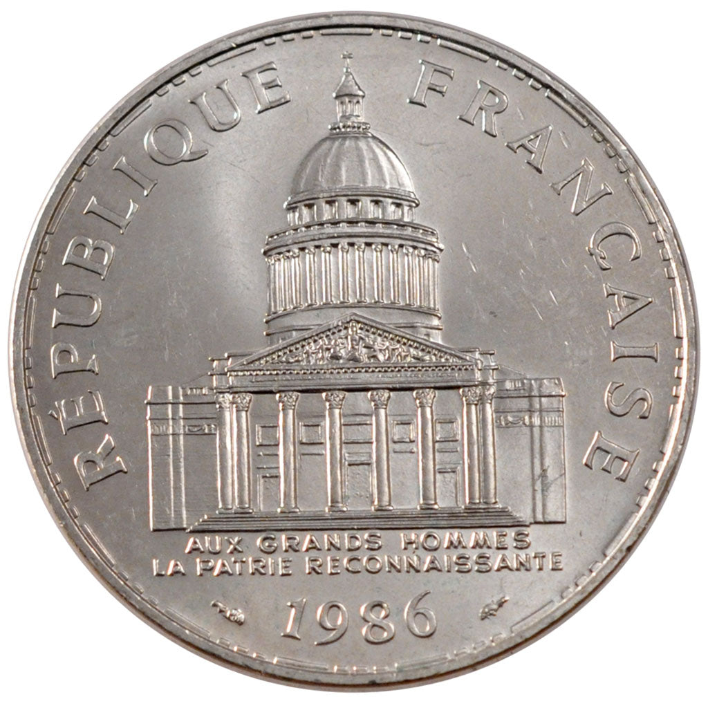FRANCE, Panthéon, 100 Francs, 1986, Paris, KM #951.1, MS(60-62), Silver, Gadoury