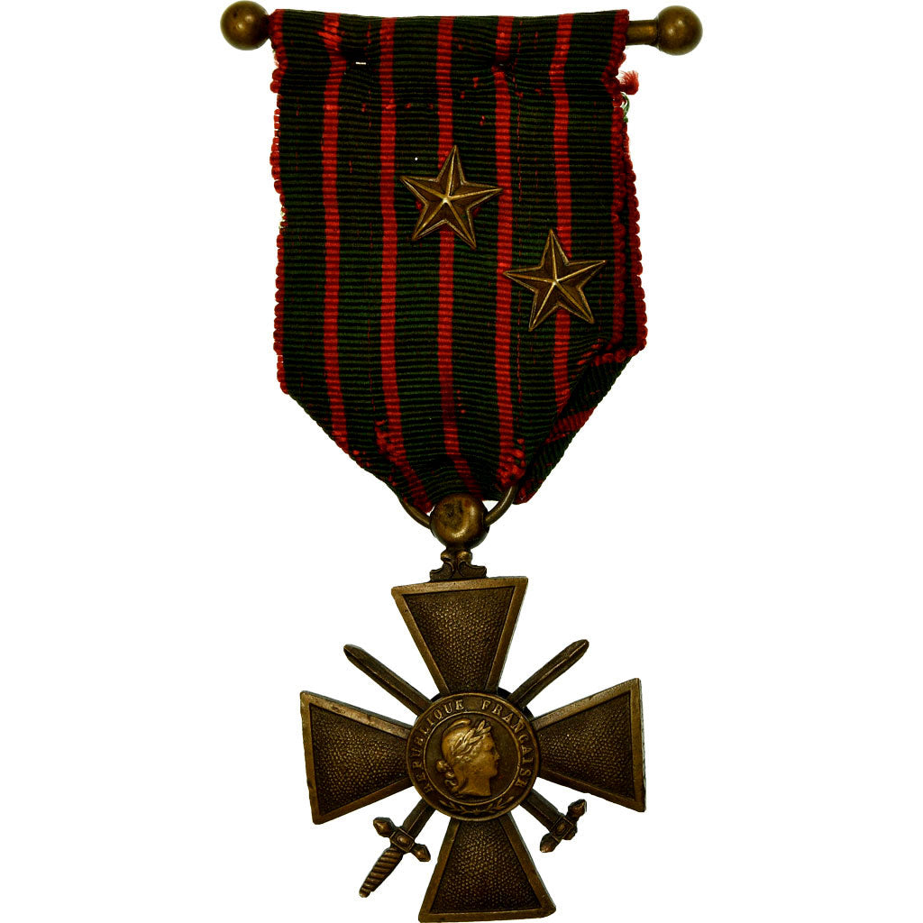 Francja, Croix de Guerre, 2 Etoiles, Medal, 1914-1917, Doskonała jakość