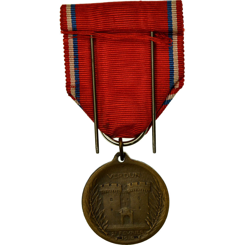 France, Verdun , On ne passe pas, Medal, 1916, Excellent Quality, Vernier