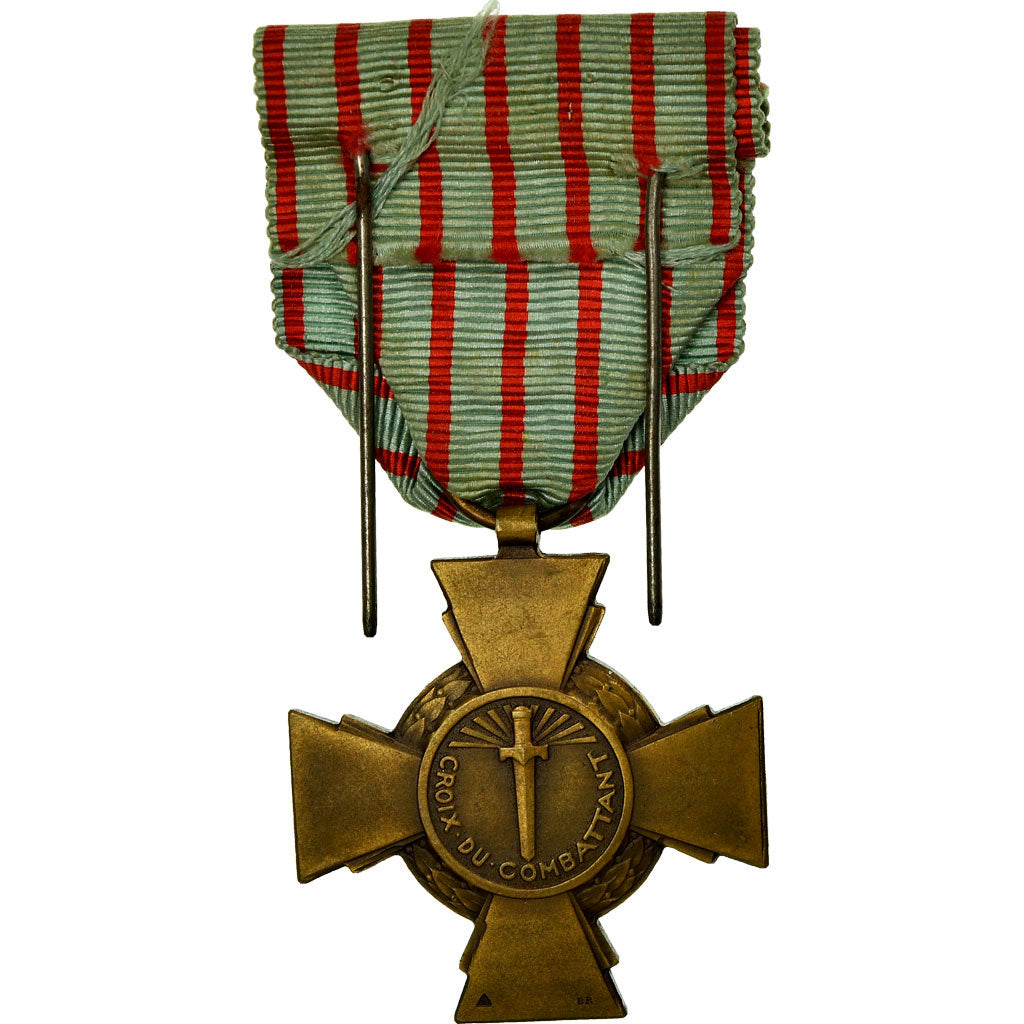Frankreich, Croix du Combattant, Medaille, 1939-1945, Excellent Quality, Bronze