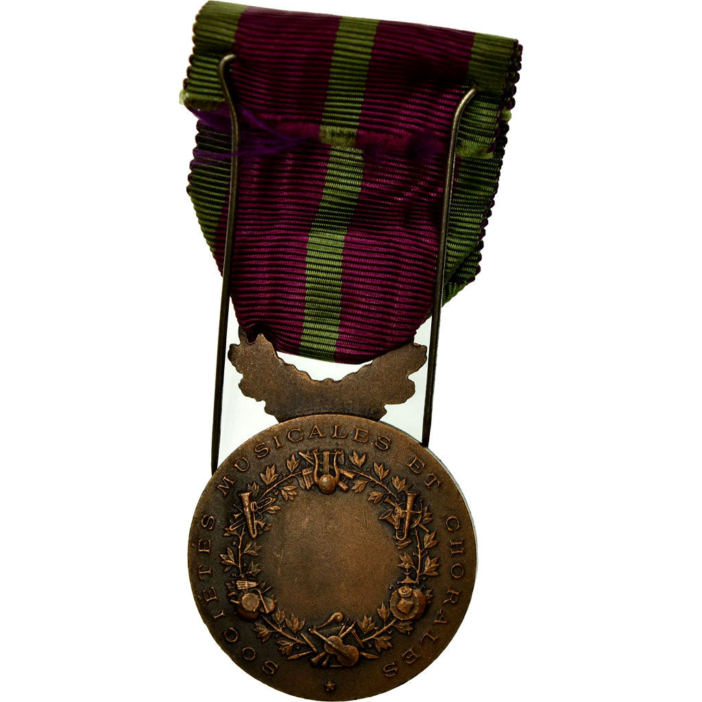 France, Sociétés musicales et chorales, Medal, Excellent Quality, Vatinelle