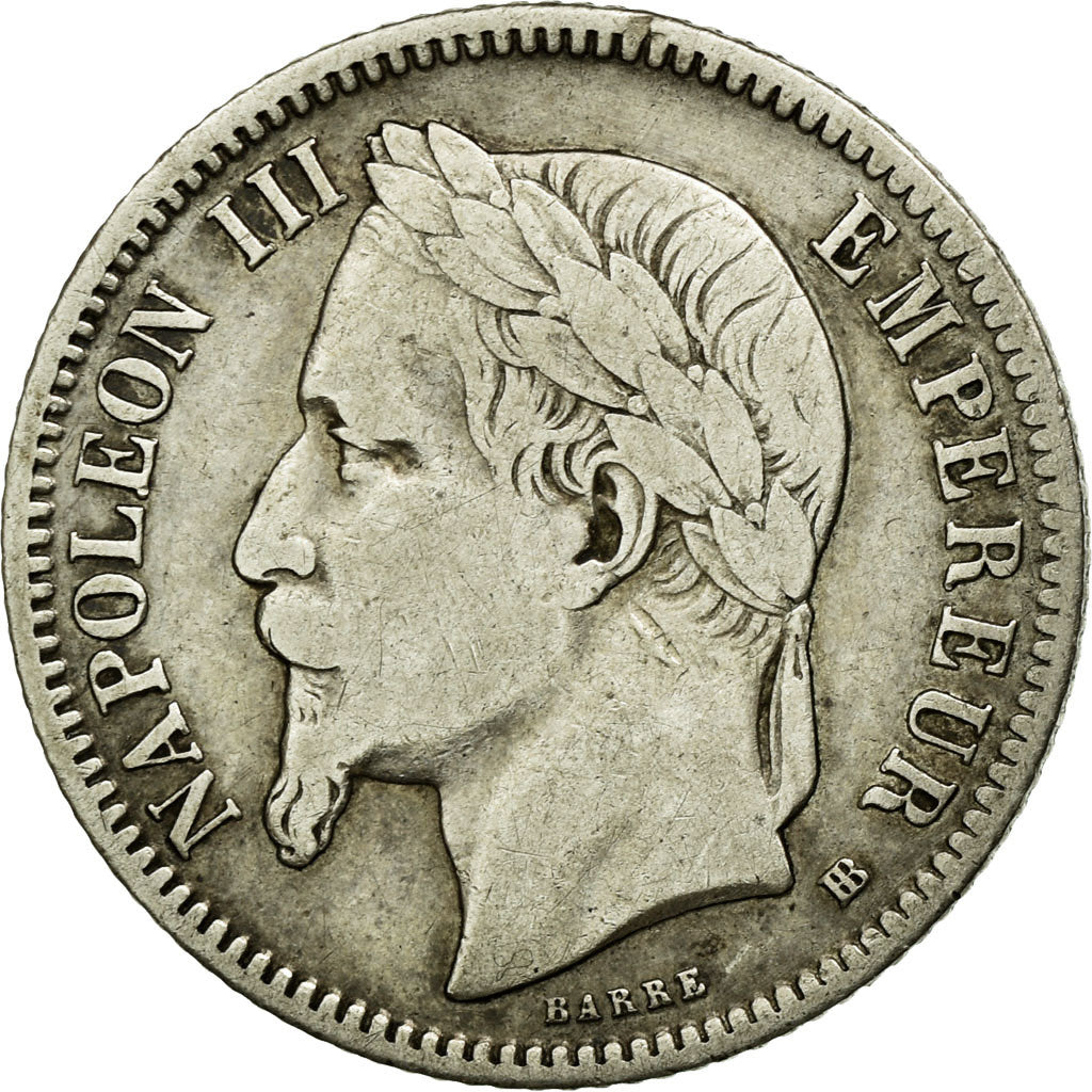 Moneta, Francja, Napoleon III, Napoléon III, Franc, 1867, Strasbourg