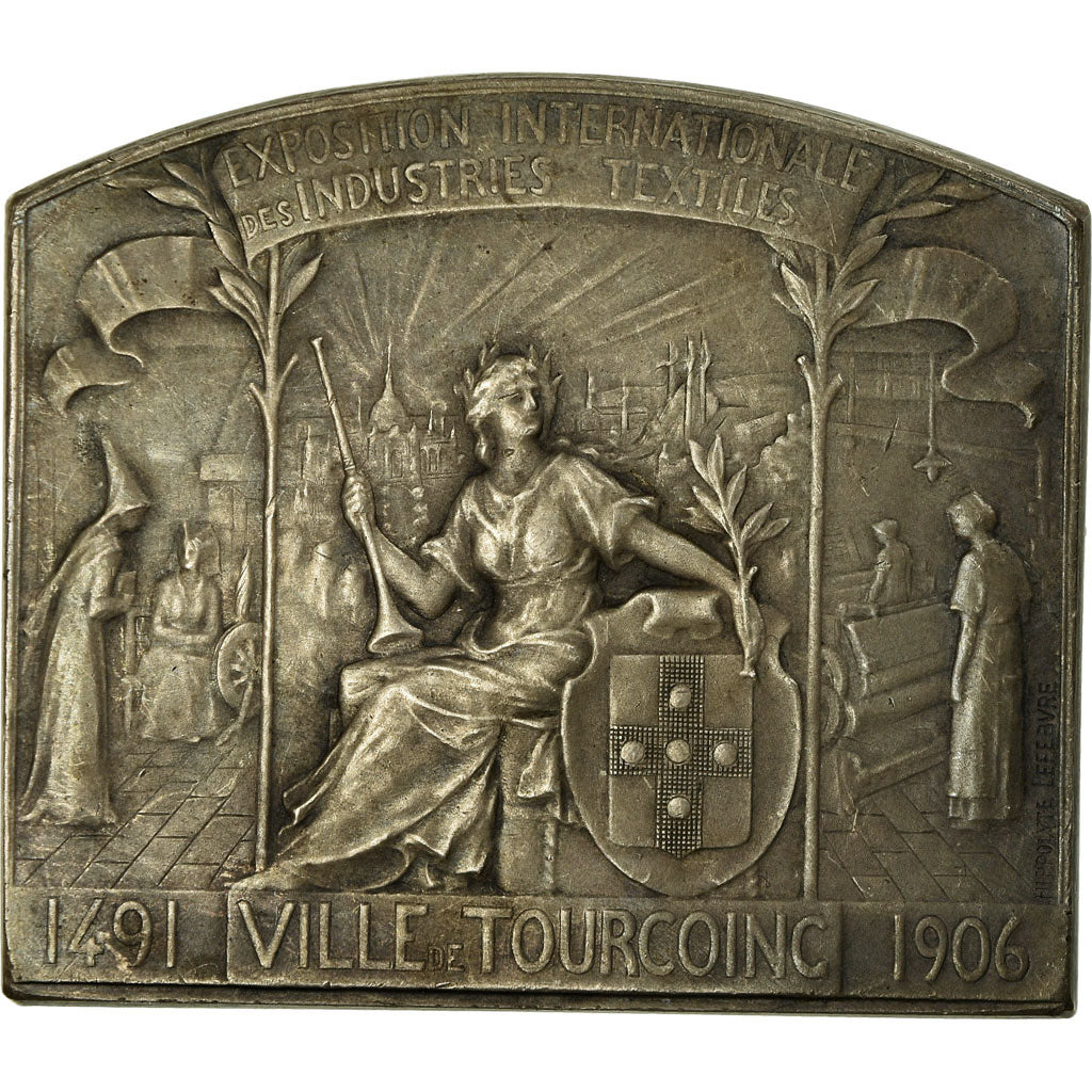 Francia, medaglia, Exposition Internationale des Industries Textiles, Tourcoing