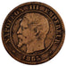 FRANCE, Napoléon III, 2 Centimes, 1853, Lille, KM #776.7, VF(20-25), Bronze, G..