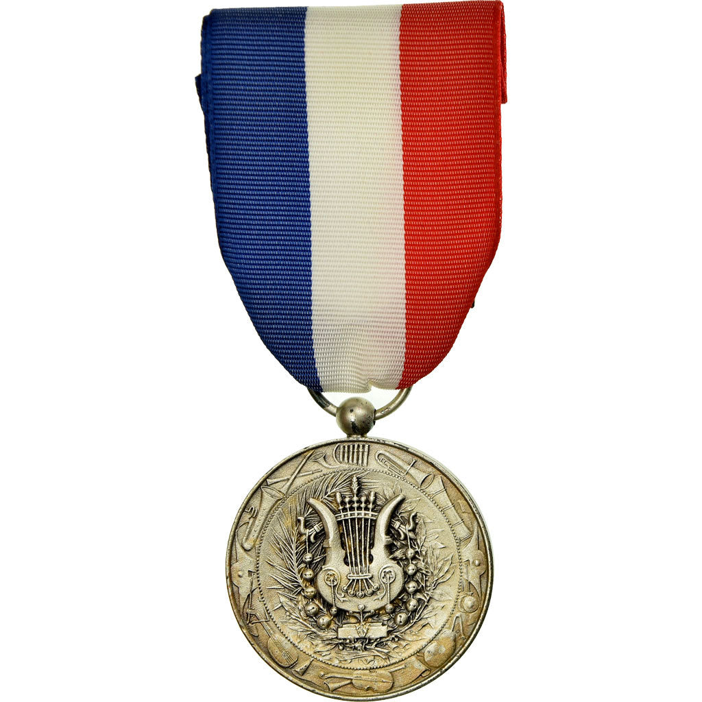 France, Musique, Fanfare, Médaille, Non circulé, Silvered bronze, 33