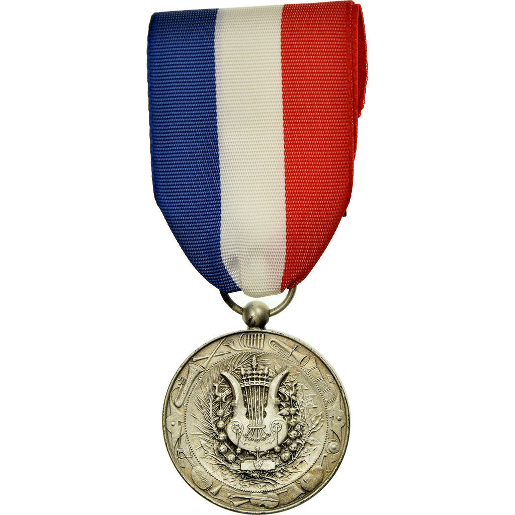 France, Musique, Fanfare, Médaille, Non circulé, Silvered bronze, 33