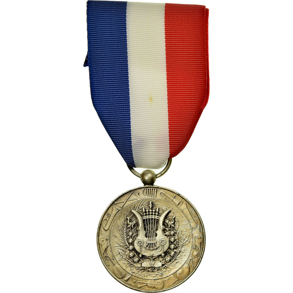 France, Musique, Fanfare, Médaille, Non circulé, Silvered bronze, 33
