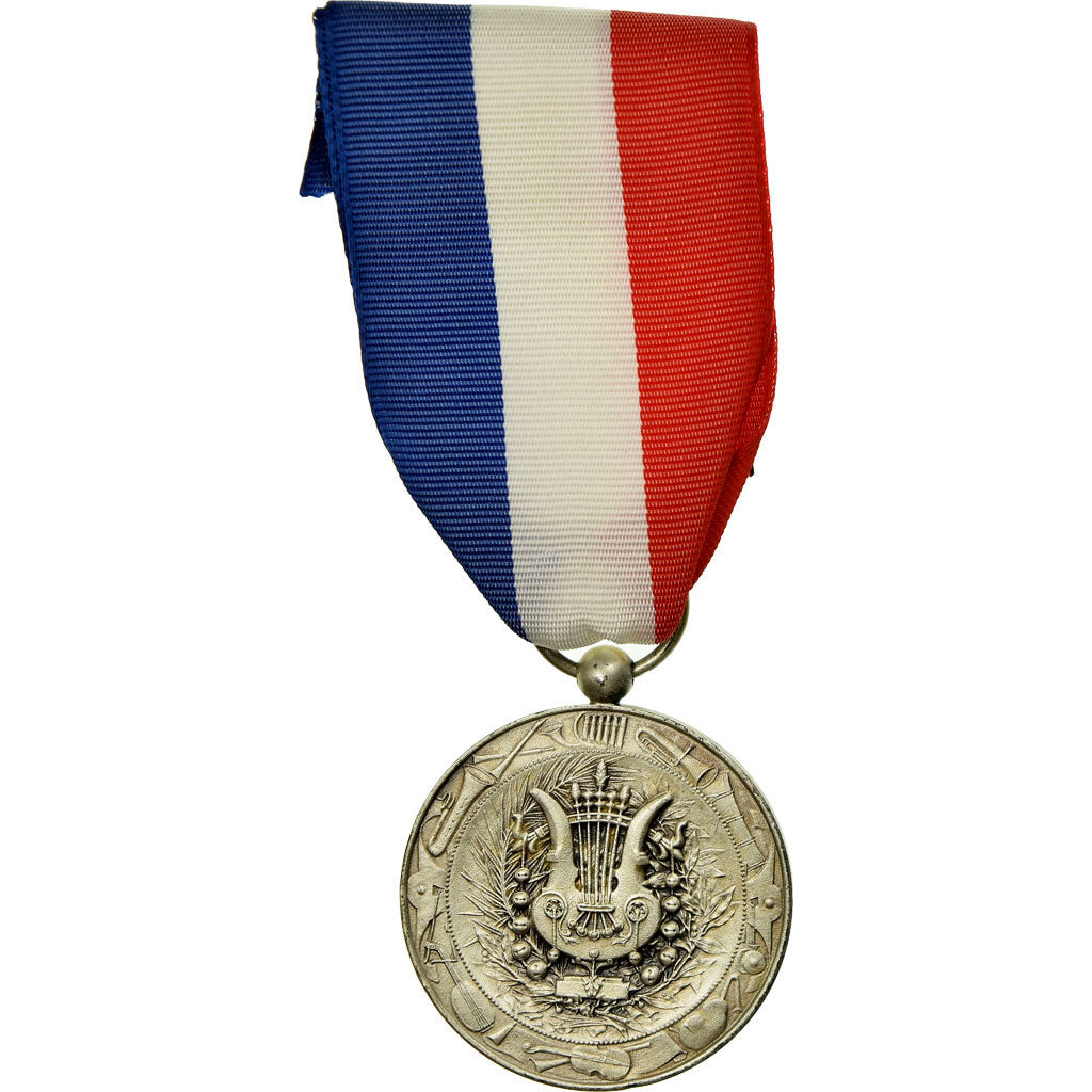 Francia, Musique, Fanfare, medaglia, Fuori circolazione, Bronzo argentato, 33