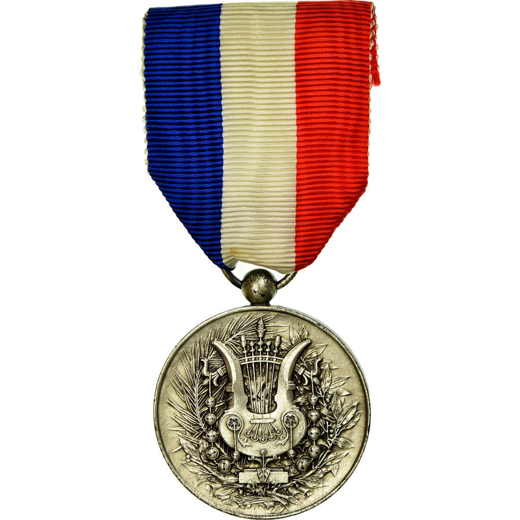 France, Musique, Fanfare, Medal, Excellent Quality, Silvered bronze, 36