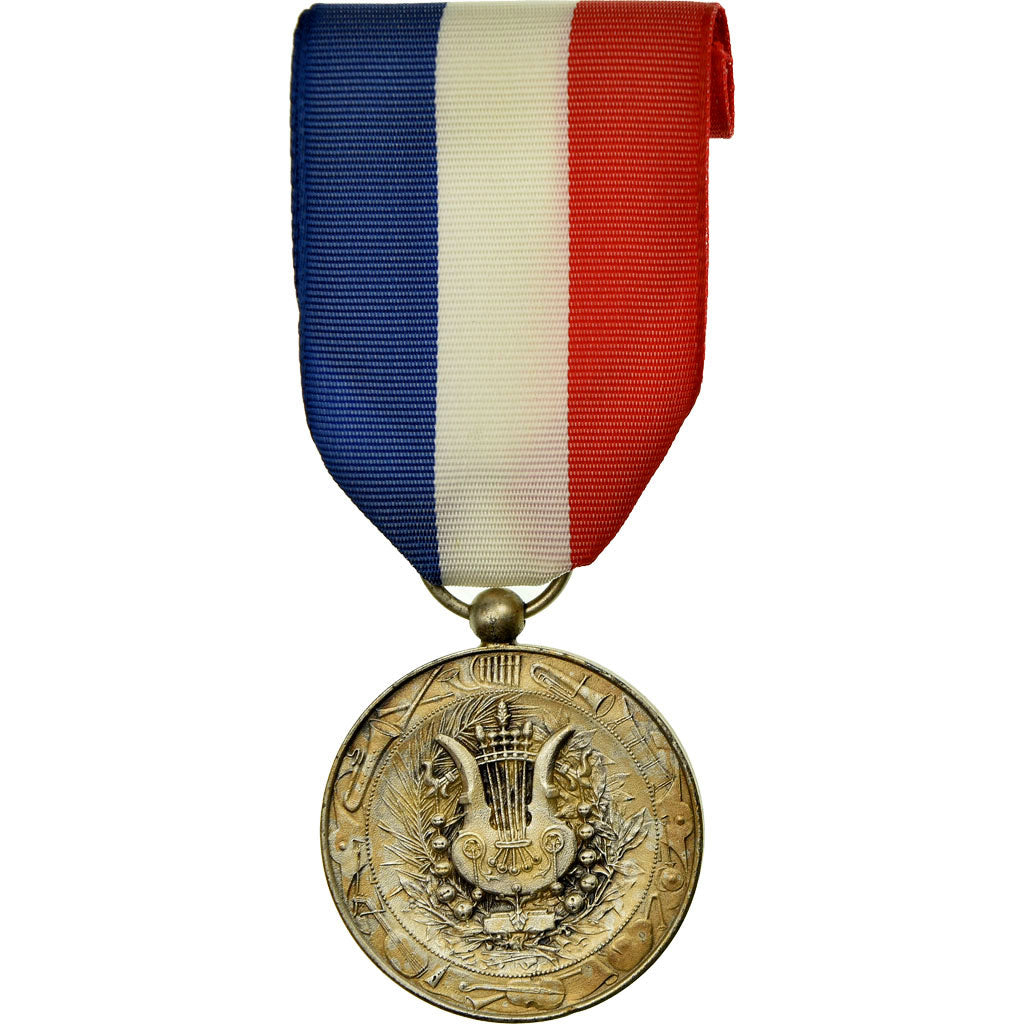 France, Musique, Fanfare, Medal, Excellent Quality, Silvered bronze, 36