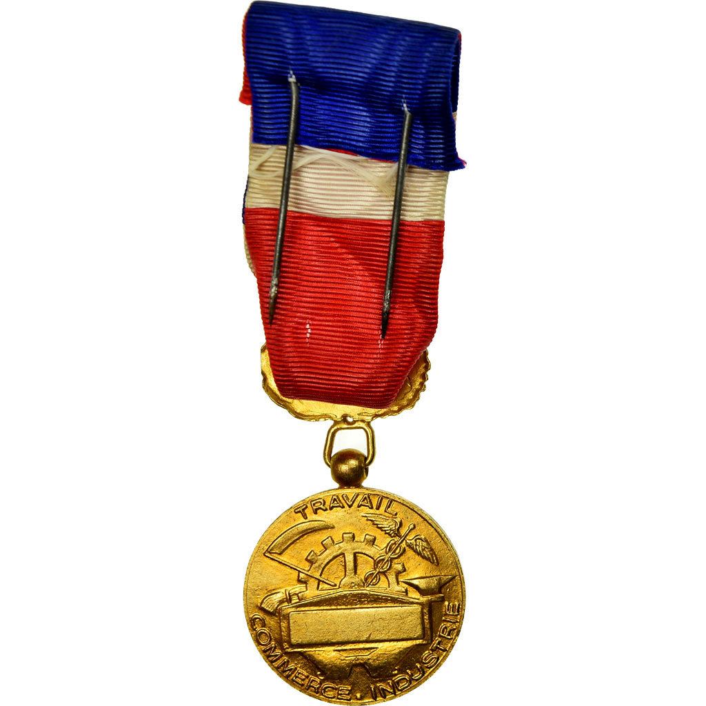 France, Médaille d'honneur du travail, Medal, Excellent Quality, Gilt Bronze