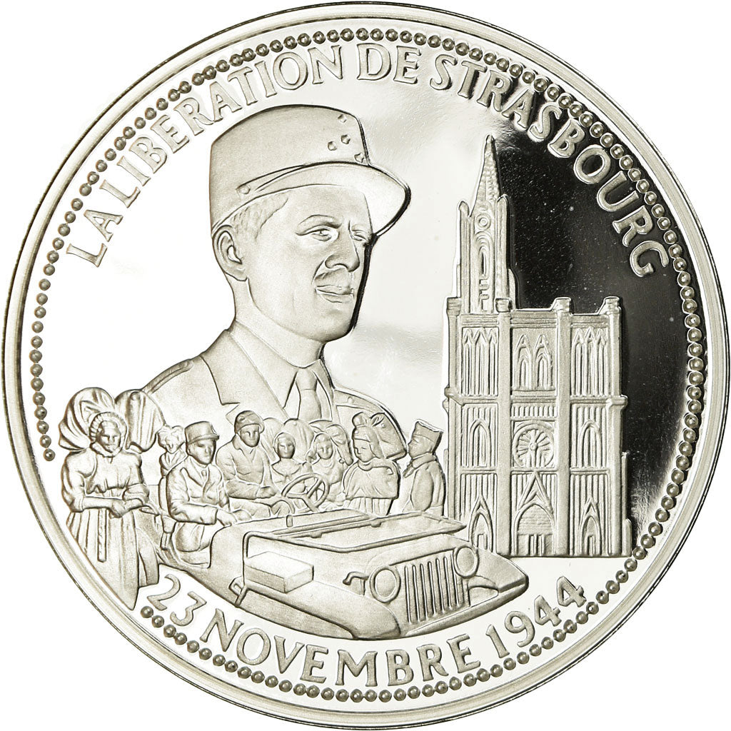 France, Medal, La Libération de Strasbourg, MS(65-70), Silver
