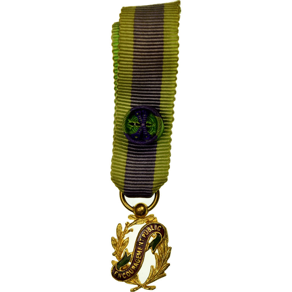 France, Encouragement Public, Medal, Excellent Quality, Gilt Bronze, 14