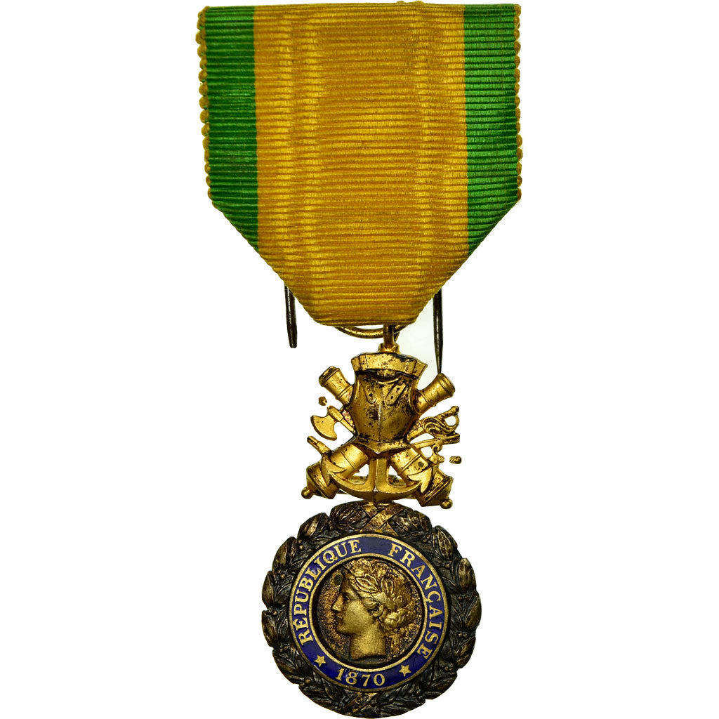 Francia, Troisième République, Valeur et Discipline, medalla, 1870, Muy buen