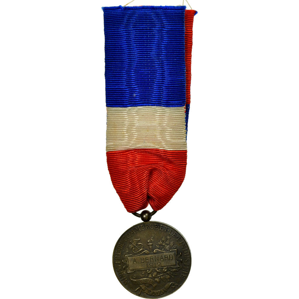 France, Médaille d'honneur du travail, Médaille, 1912, Excellent Quality