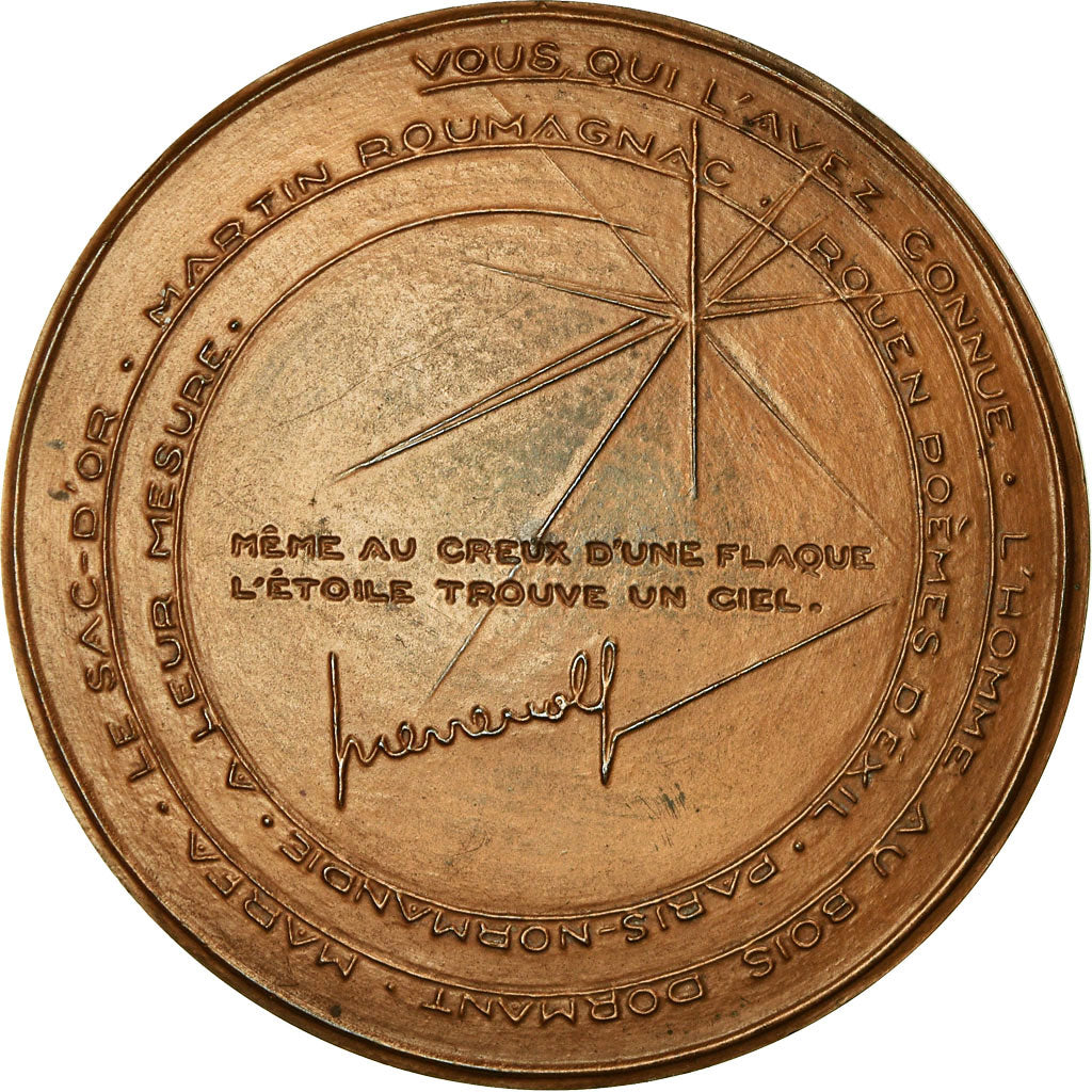France, Medal, Journalisme, Pierre-René Wolf, Coeffin, AU(50-53), Bronze