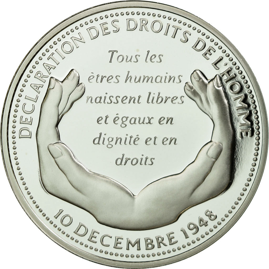 France, Médaille, Déclaration des Droits de l'Homme, FDC, Argent