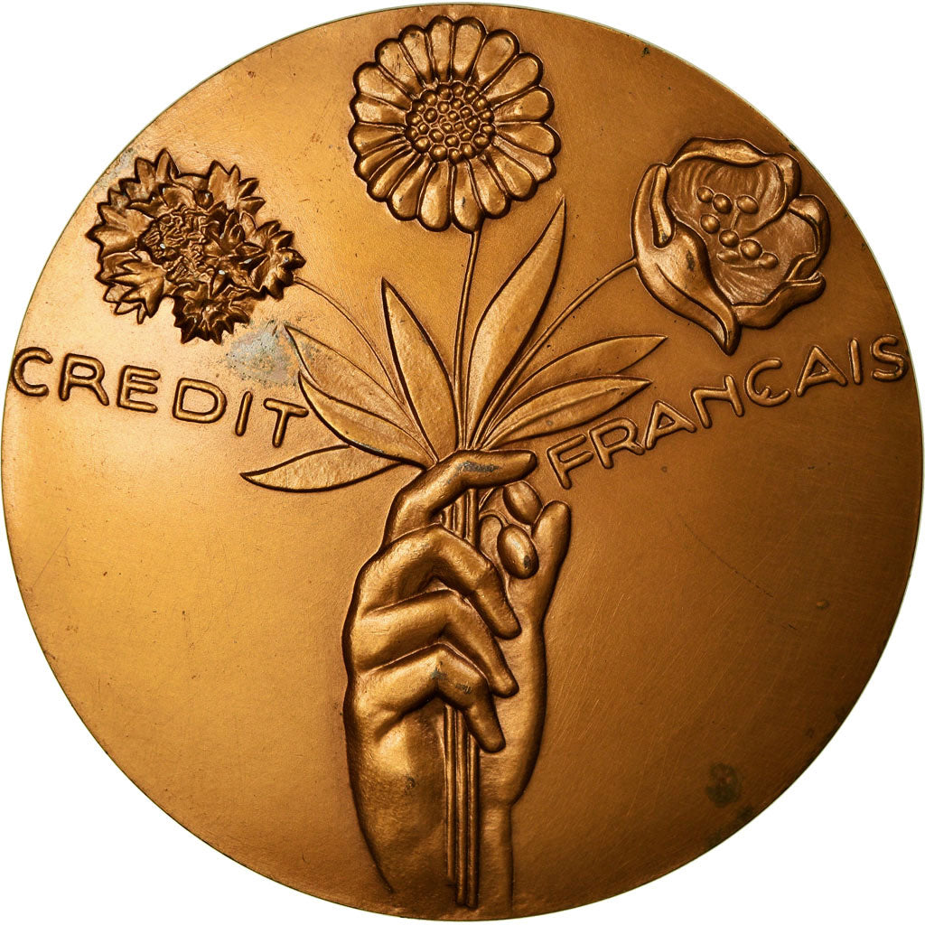 France, Medal, Banque, Crédit Français, Simon, AU(55-58), Bronze
