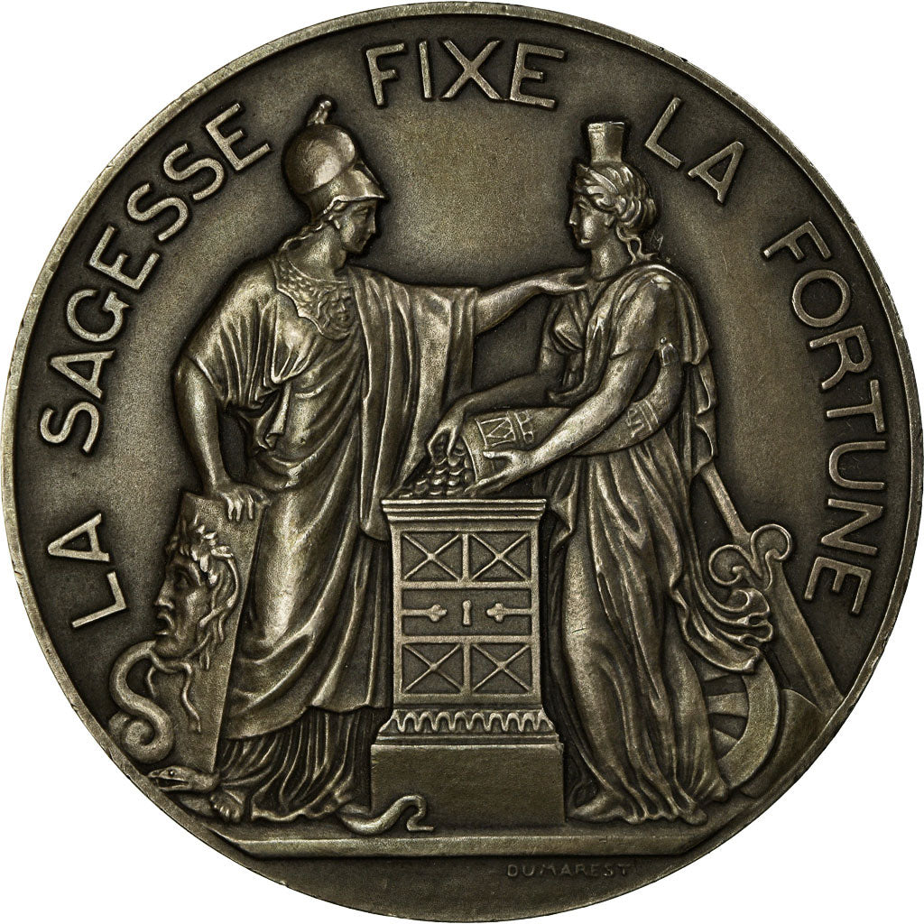 France, Médaille, La Banque de France, La Sagesse fixe la Fortune, 1950