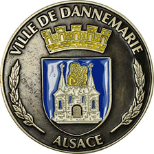 France, Medal, Ville de Dannemarie, Alsace, MS(60-62), Silvered bronze