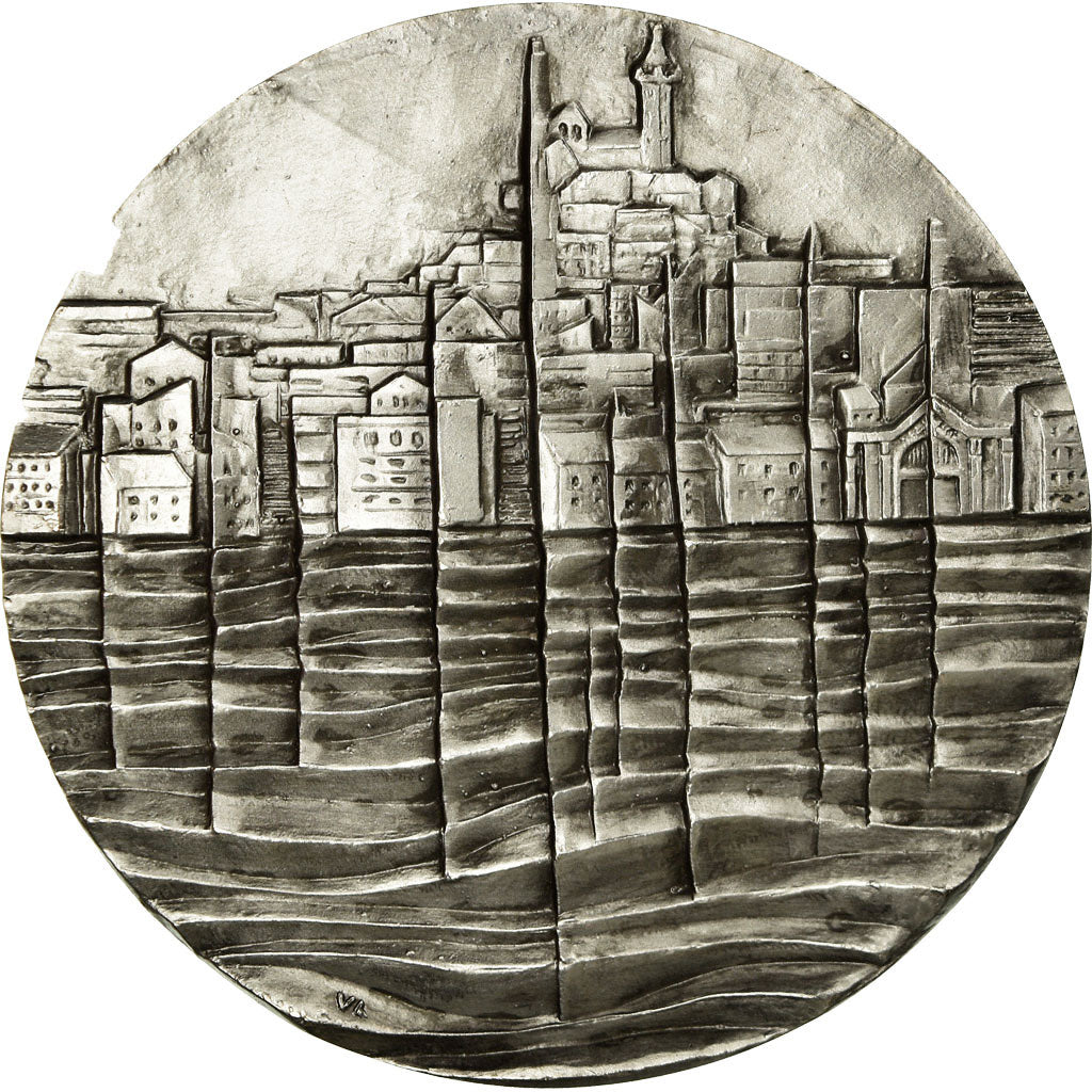 France, Medal, Ville de Marseille, MS(63), Silvered bronze
