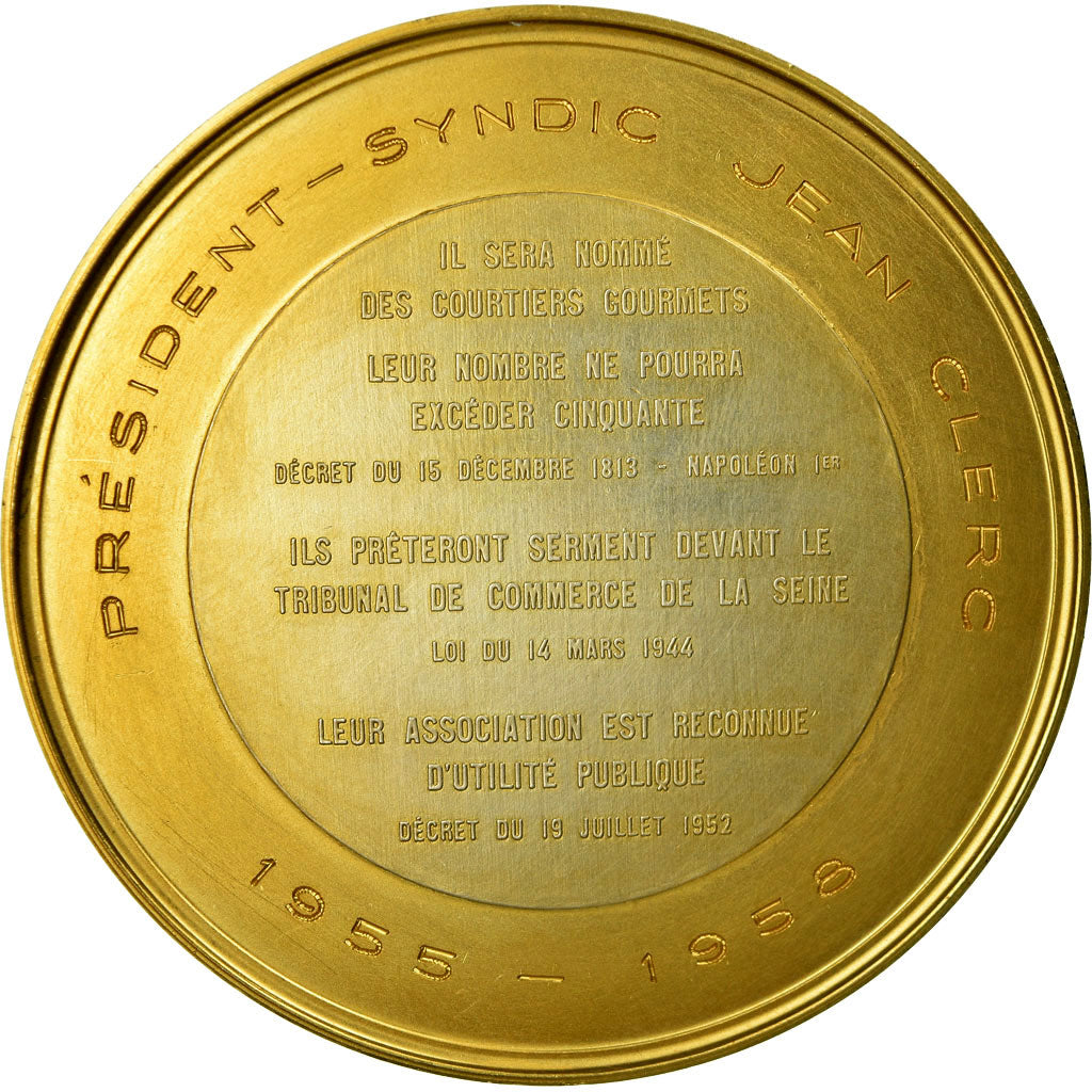 Francia, medaglia, Président-Syndic J. Clerc, Courtiers Gourmets, Napoléon
