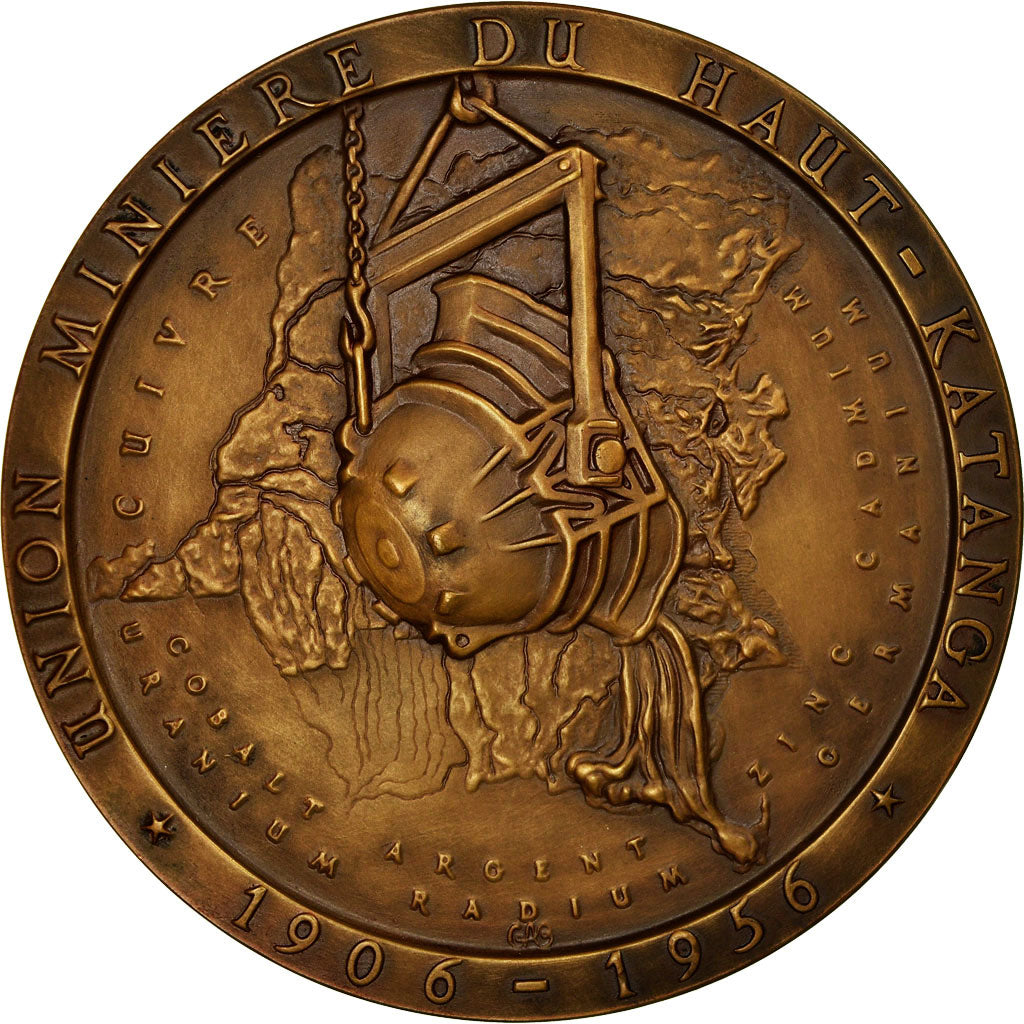 France, Médaille, Union Minière du Haut-Katanga, 1956, Brunet, FDC, Bronze