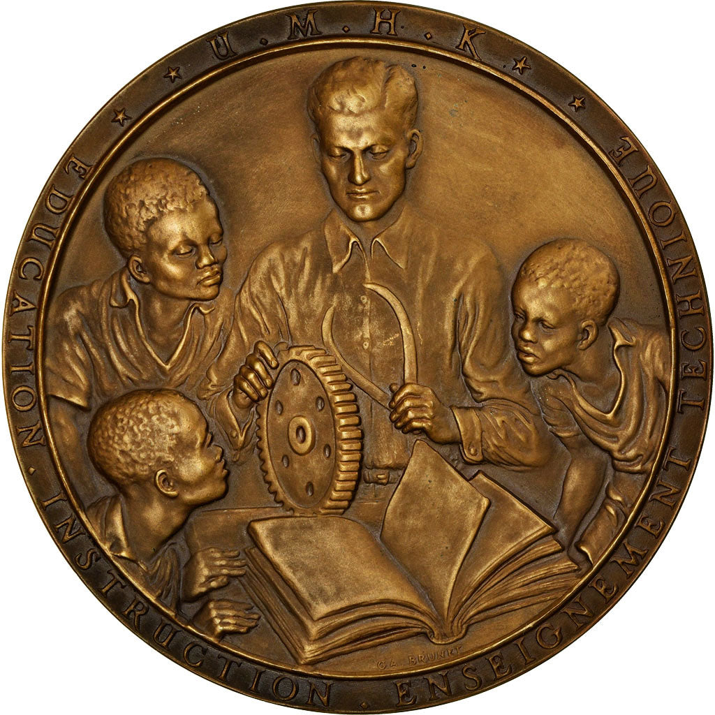 France, Médaille, Union Minière du Haut-Katanga, 1956, Brunet, FDC, Bronze