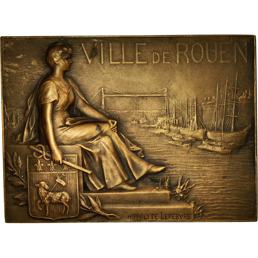 France, Medal, Ville de Rouen, Lefebvre, MS(63), Bronze