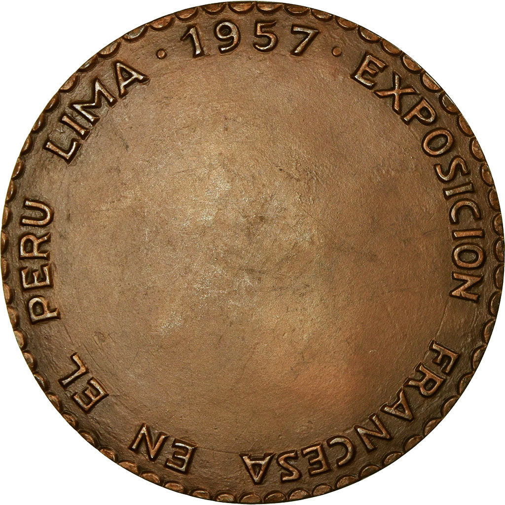 Peru, Medal, Exposition Française au Pérou, Lima, 1957, Muller, MS(64), Bronze