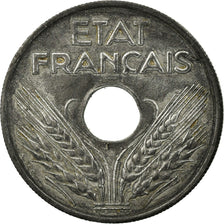 Moneta, Francja, État français, 20 Centimes, 1944, Paris, AU(50-53), Cynk