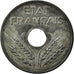 Moneta, Francja, État français, 20 Centimes, 1944, Paris, AU(50-53), Cynk