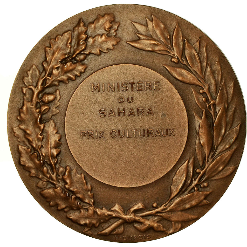 Algeria, Médaille, Ministère du Sahara, Prix Culturaux, V. Peter, SUP+, Bronze