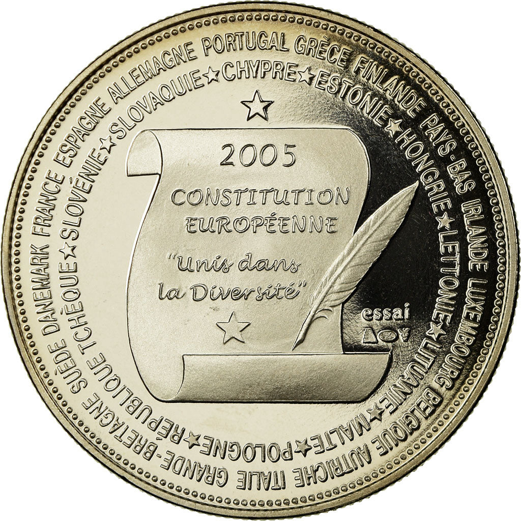 France, Medal, la Constitution Européenne, MS(65-70), Copper-nickel