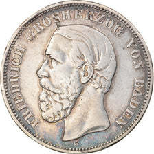 Coin, German States, BADEN, Friedrich I, 5 Mark, 1900, Karlsruhe, EF(40-45)