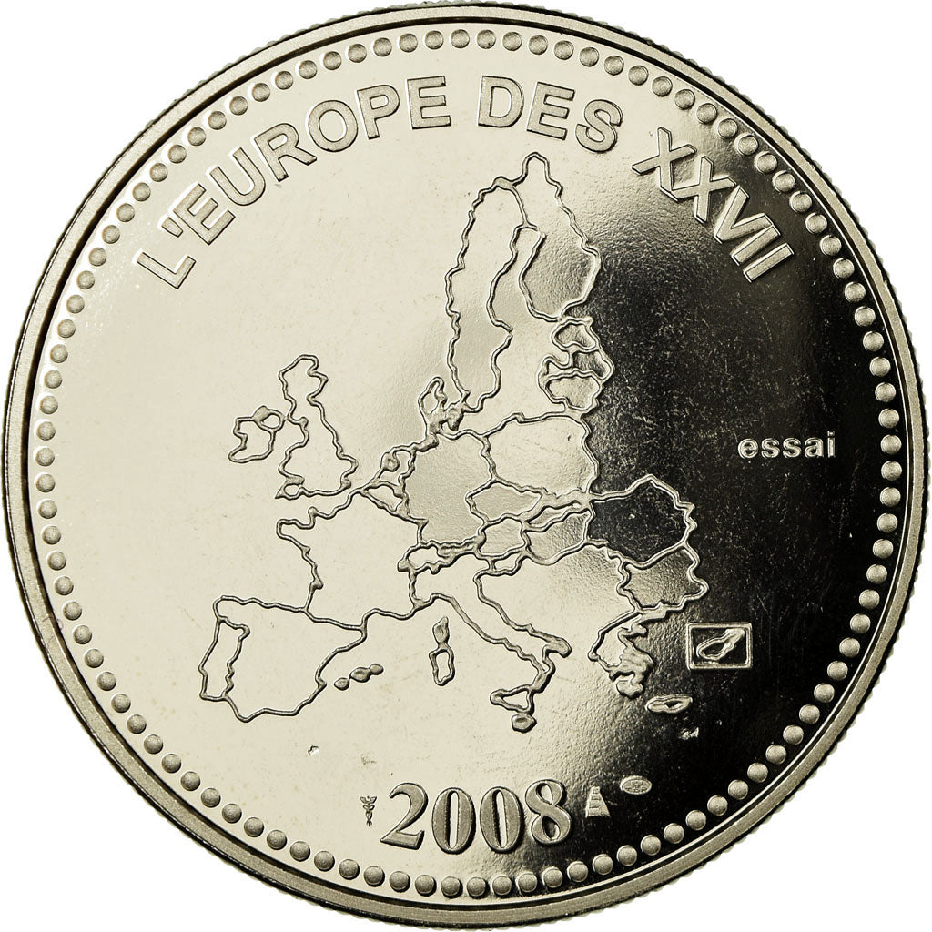 Francia, medaglia, L'Europe des XXVII, Veme République, FDC, Rame-nichel