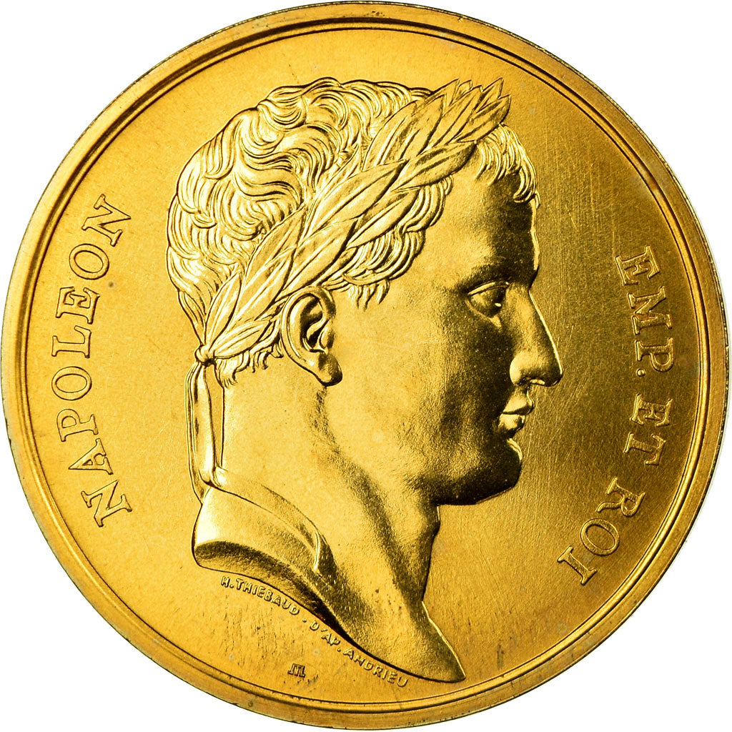 Francia, medaglia, Le sacre de Napoléon Ier par Pie VII, FDC, Rame dorato