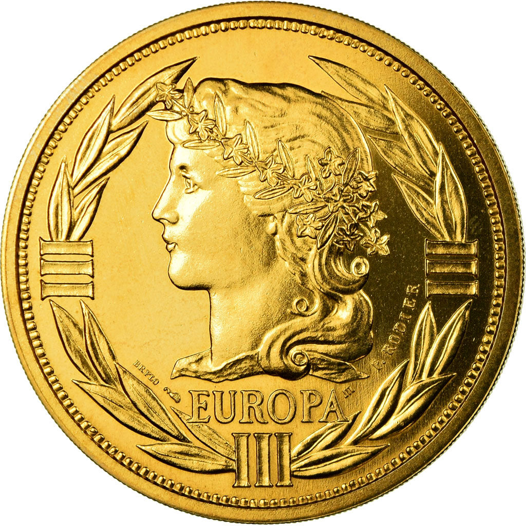 France, Médaille, Ecu Europa, Marianne, 1989, Rodier, FDC, Copper-Nickel Gilt