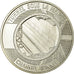 France, Medal, Tunnel sous la Manche - First Junction, 1990, MS(65-70), Silver