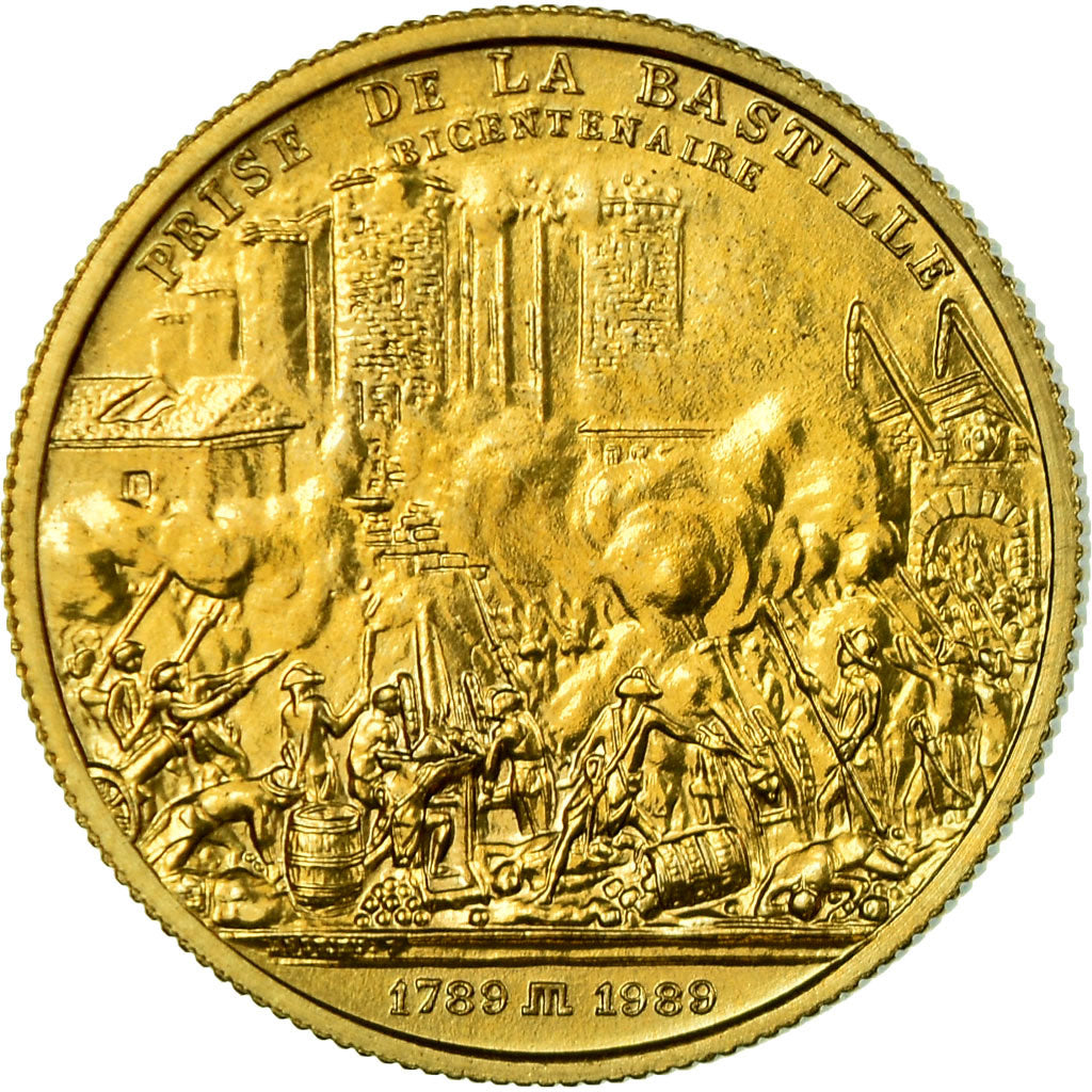 Francja, Medal, Bicentenaire de la Prise de la Bastille, 1989, MS(65-70)