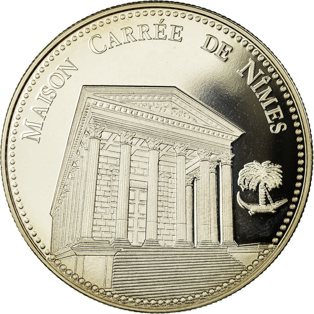 Frankrijk, Medaille, Nimes - La Maison Carrée, FDC, Copper-nickel