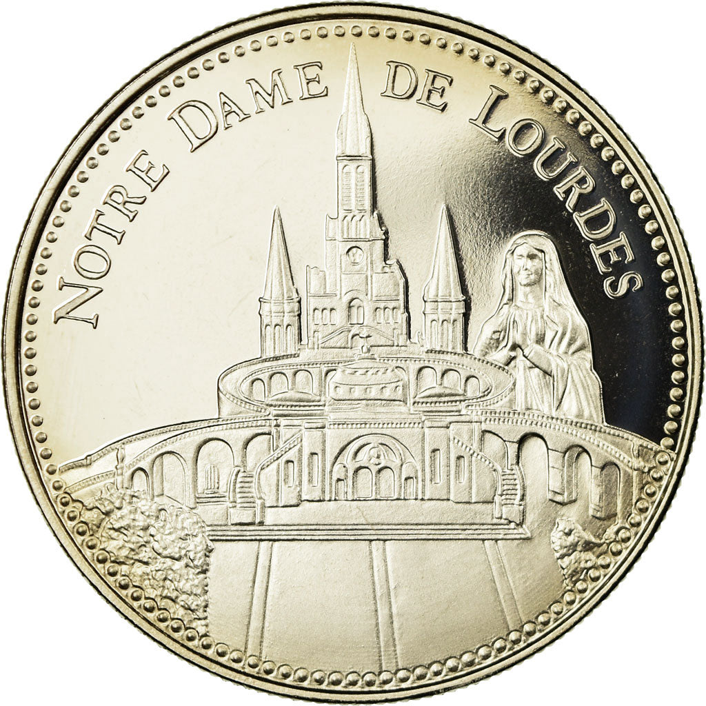 France, Médaille, Notre Dame de Lourdes, FDC, Copper-nickel