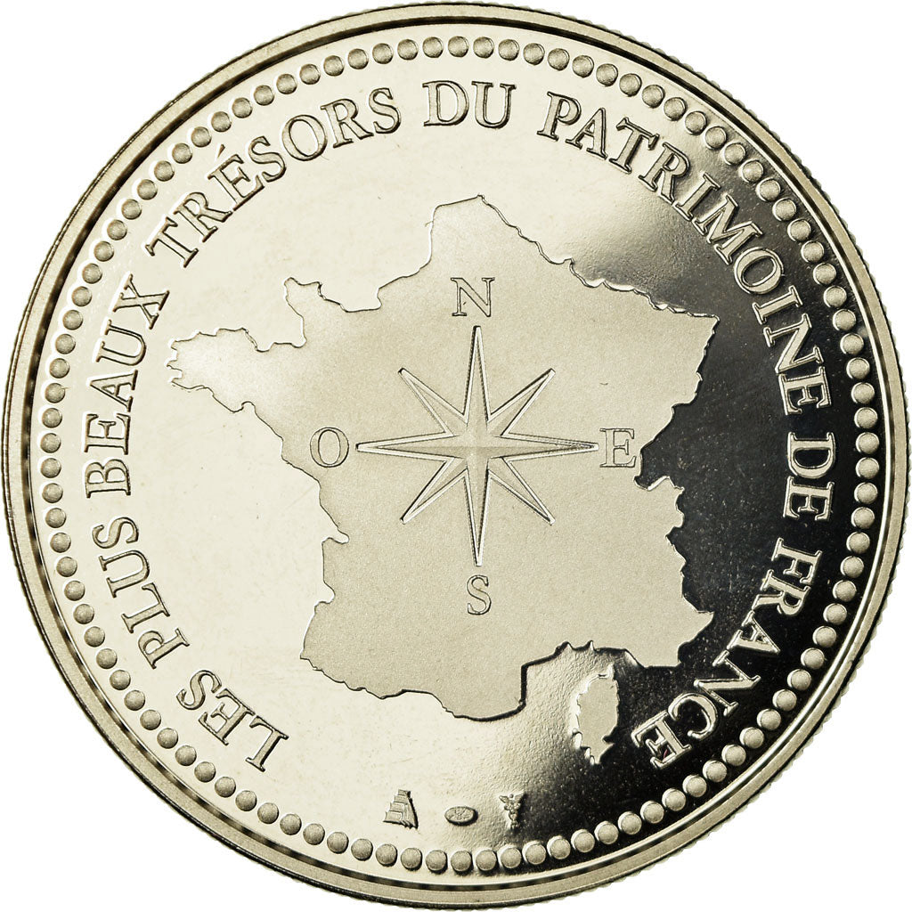 Francia, medalla, Le Mont Saint-Michel, FDC, Cobre - níquel