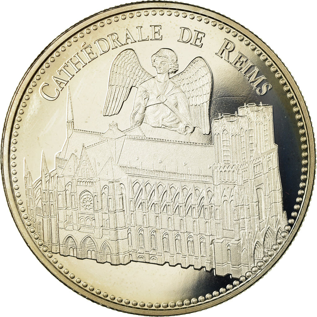 France, Medal, Cathédrale Notre-Dame, Reims, MS(65-70), Copper-nickel