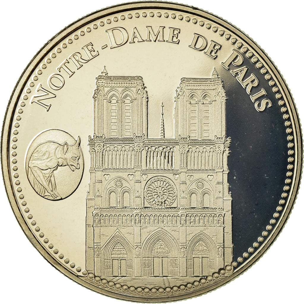 France, Medal, Paris - Cathédrale Notre Dame de Paris, MS(65-70), Copper-nickel