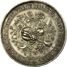 France, Médaille, Société centrale d'Horticulture, Rouen, 1862, Hamel, SUP