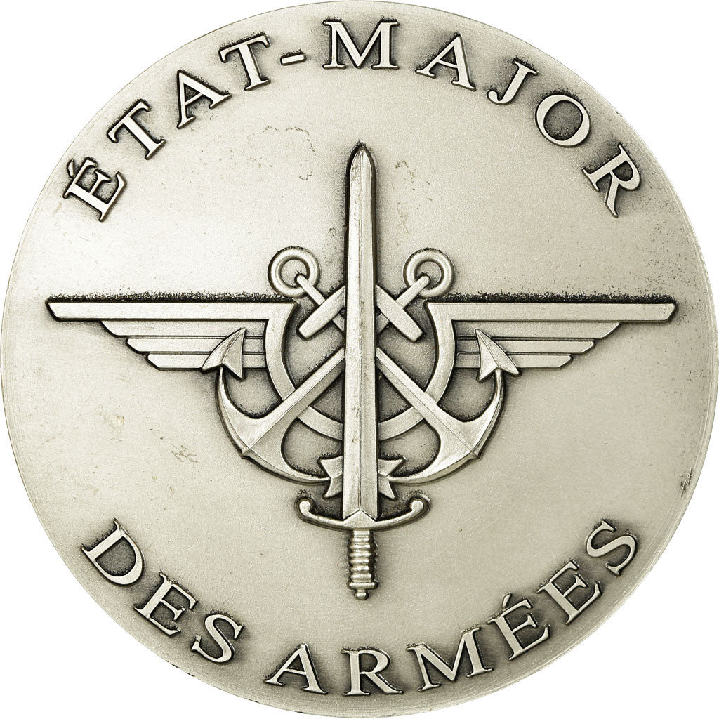France, Medal, Etat Major des Armées, MS(63), Silvered bronze