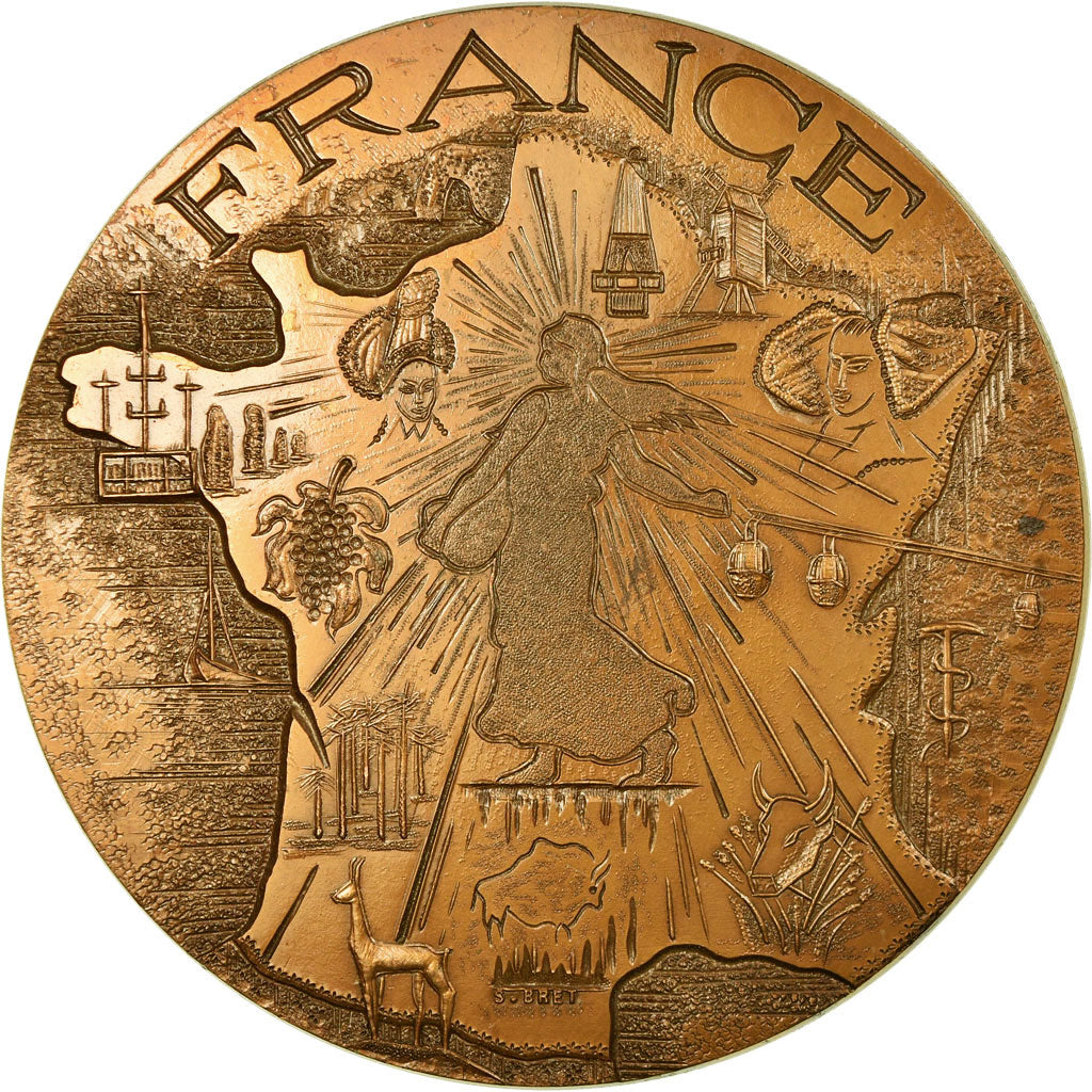 France, Médaille, La France, 1978, Bret, SPL, Bronze